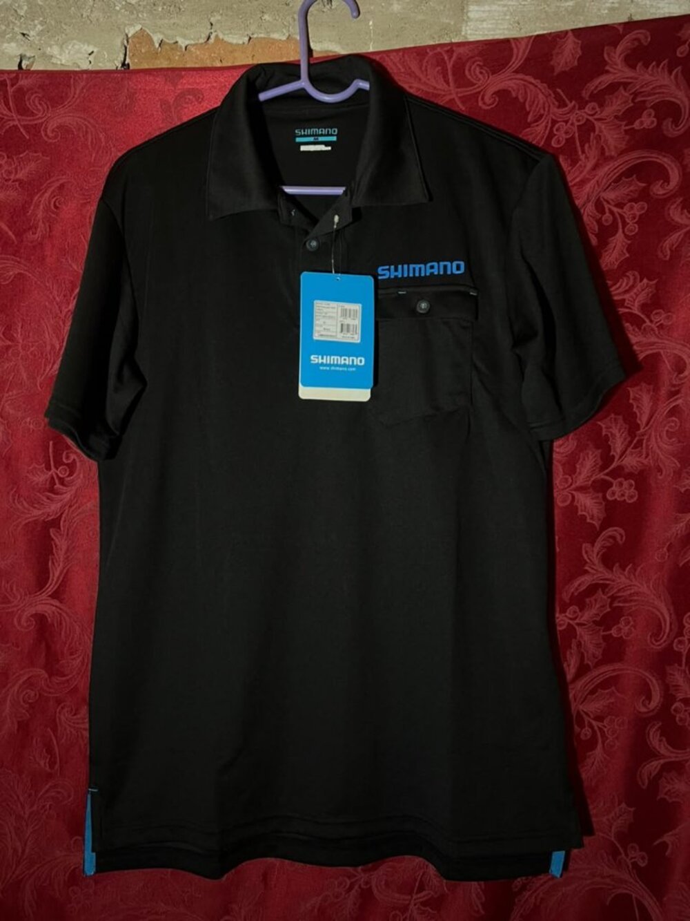 NWT Shimano Mens Short Sleeve Performance Golf Polo Shirt Size M